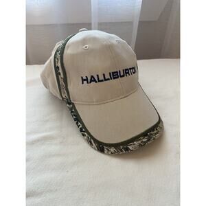 Game Guard Halliburton Cap Hat Adult Adjustable Camo Trim Khaki Cotton
